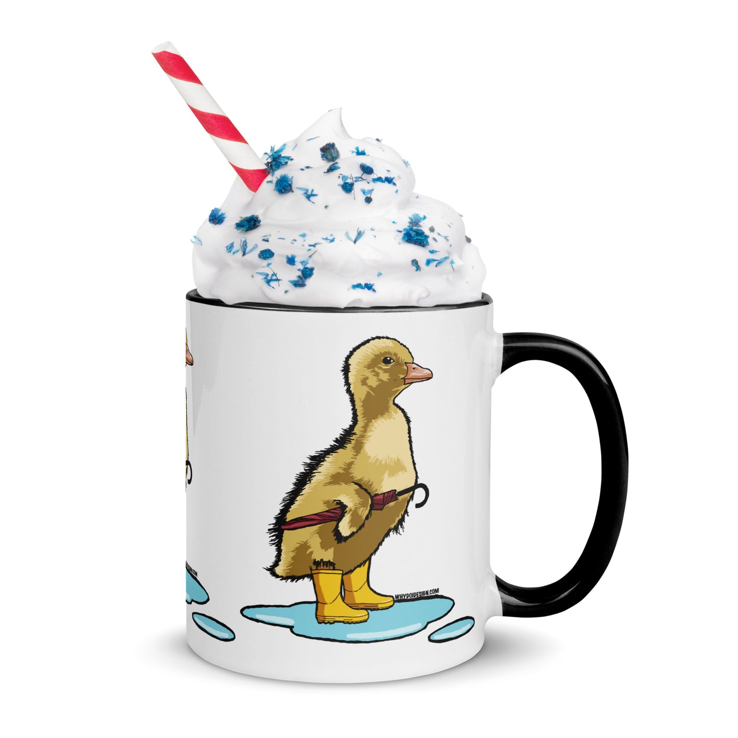 Rainy Day Duckling - Mug with Color Inside