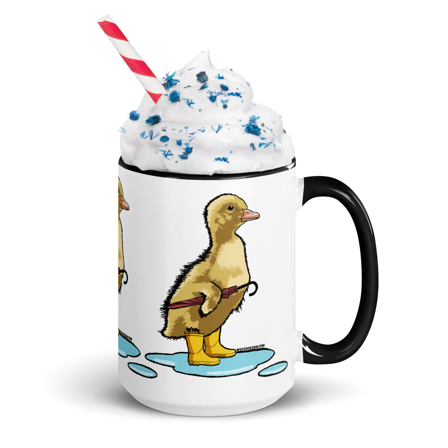 Rainy Day Duckling - Mug with Color Inside