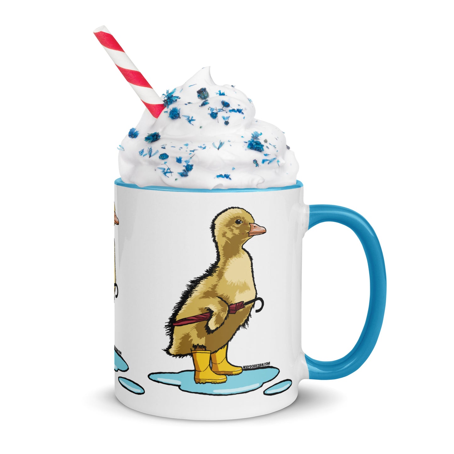 Rainy Day Duckling - Mug with Color Inside