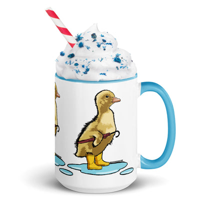 Rainy Day Duckling - Mug with Color Inside