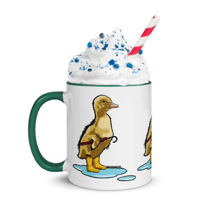 Rainy Day Duckling - Mug with Color Inside