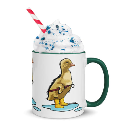 Rainy Day Duckling - Mug with Color Inside