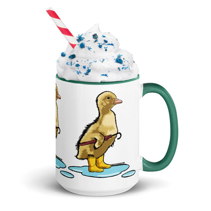 Rainy Day Duckling - Mug with Color Inside