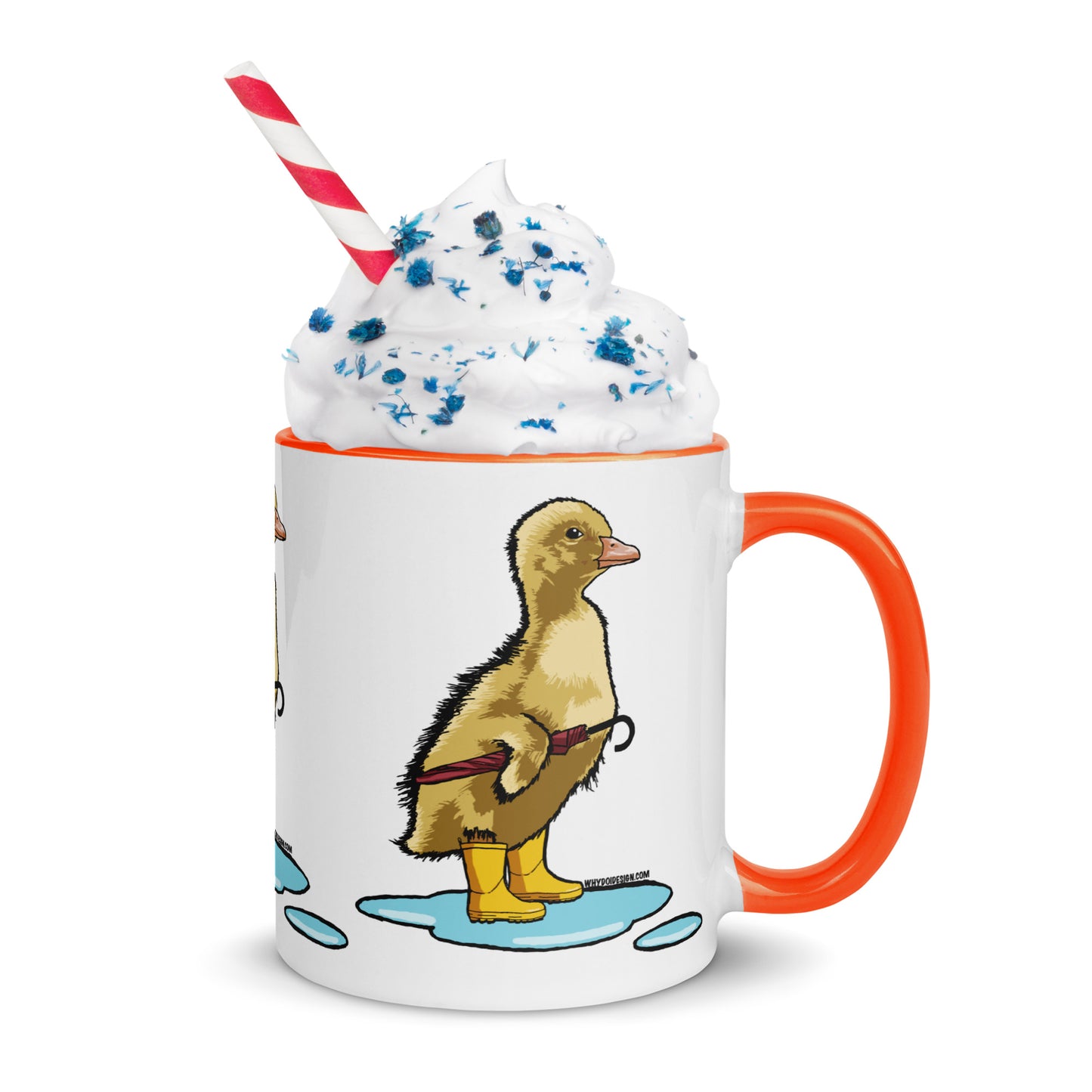 Rainy Day Duckling - Mug with Color Inside