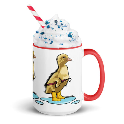 Rainy Day Duckling - Mug with Color Inside