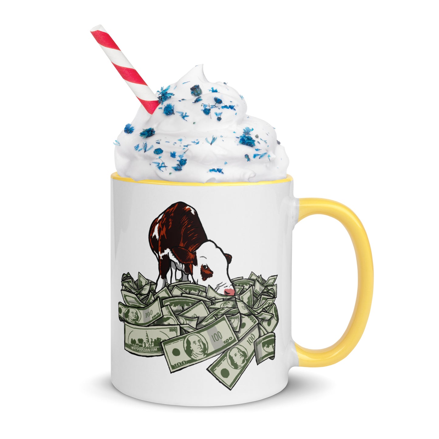 Cash Cow - Mug with Color Inside