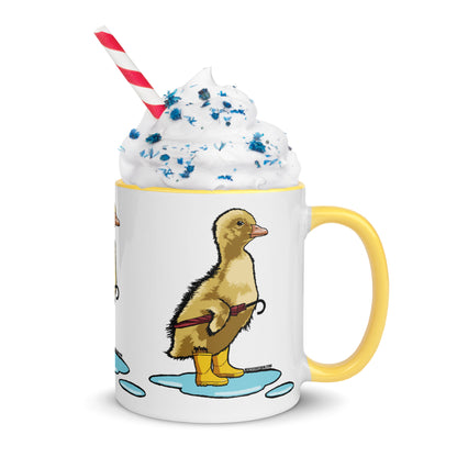 Rainy Day Duckling - Mug with Color Inside